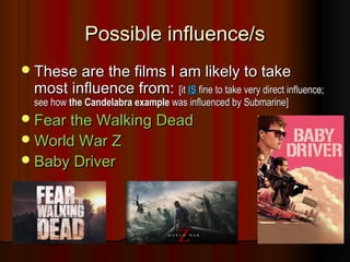 Possible influence/sPossible influence/s
These are the films I am likely to takeThese are the films I am likely to take
m...