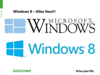 Windows 8 – Alles Neu!!!
03.10.2012
 