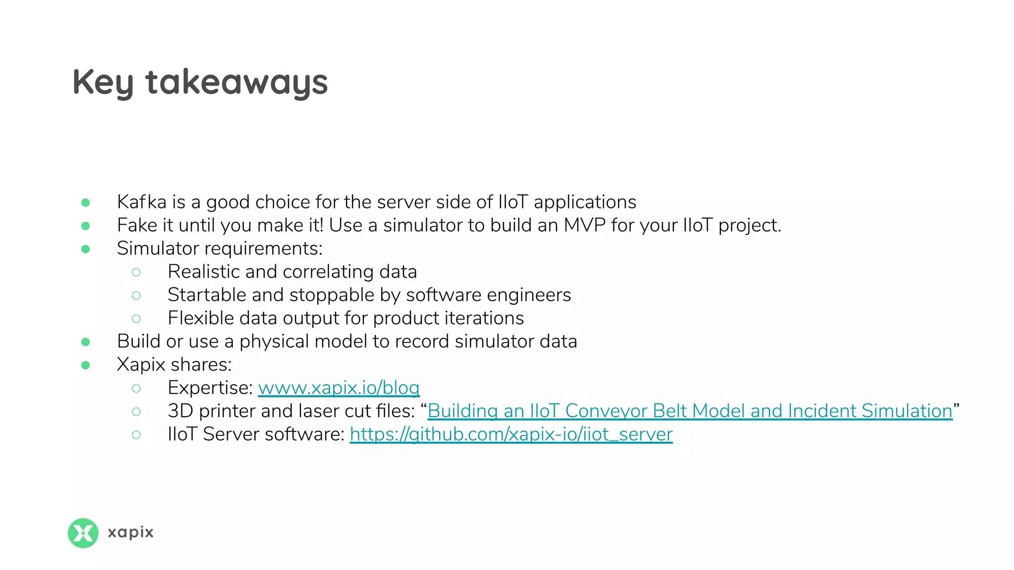 Key takeaways
●
●
●
○
○
○
●
●
○
○
○