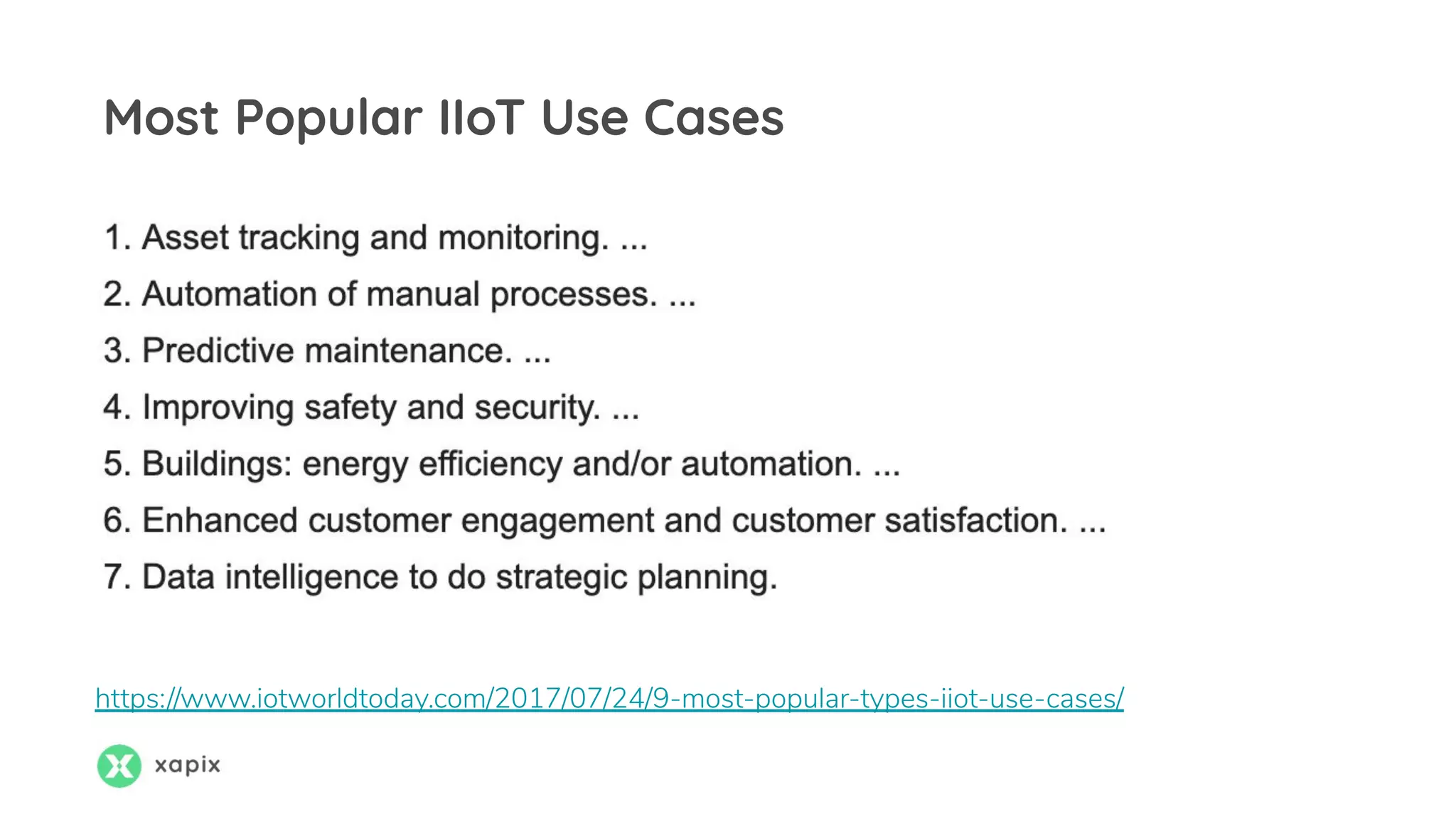 Most Popular IIoT Use Cases
