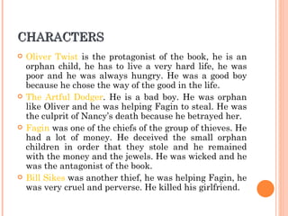 Protagonist Culprit Oliver twist inma ros | PPT