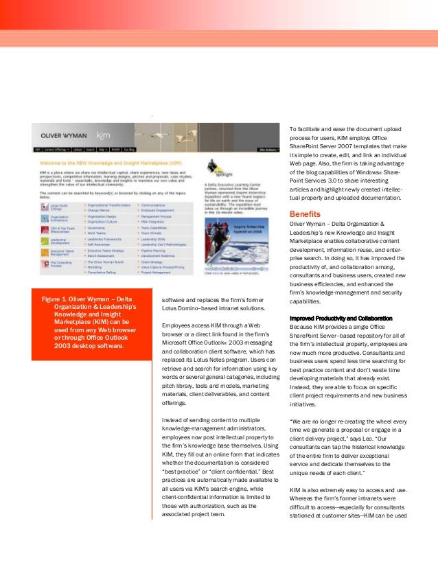 Oliver wyman case_study