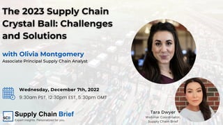The 2023 Supply Chain Crystal Ball: Challenges and Solutions