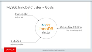 MySQL InnoDB Cluster - A complete High Availability solution for MySQL ...