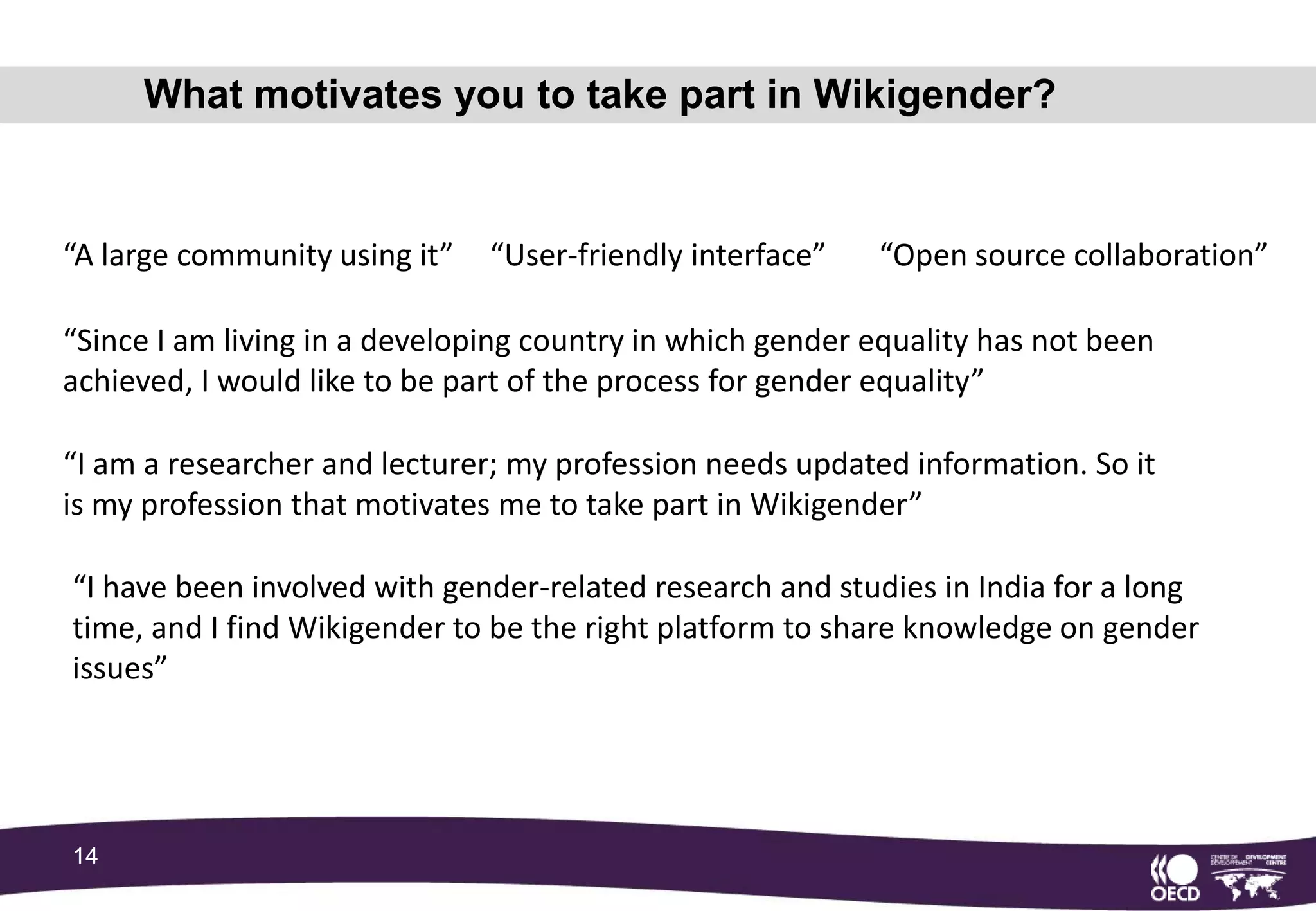 OECD expertise vs. The Crowd Let’s Wikigender togetherwww.wikigender.org