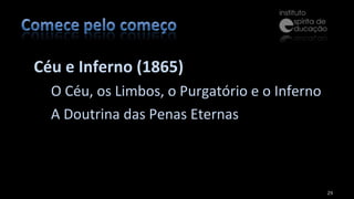Céu e Inferno (1865)  O Céu, os Limbos, o Purgatório e o Inferno A Doutrina das Penas Eternas 