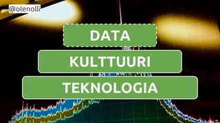 @olenolli
TEKNOLOGIA
KULTTUURI
DATA
 