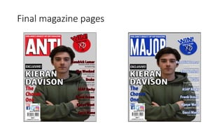 Final magazine pages
 