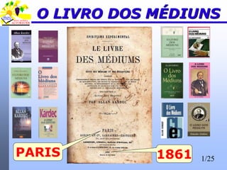 1/25
O LIVRO DOS MÉDIUNS
PARIS 1861
 