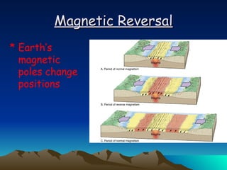 Magnetic Reversal Earth’s magnetic poles change positions 
