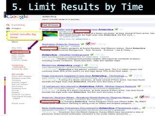 5. Limit Results by Time