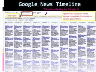  Google News TimelineClosed yesterday by Google 