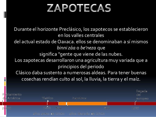 Mesoamericana Olmecas, Mayas y Zapotecas.