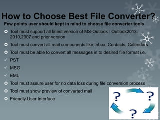 OLM to  PST Converter