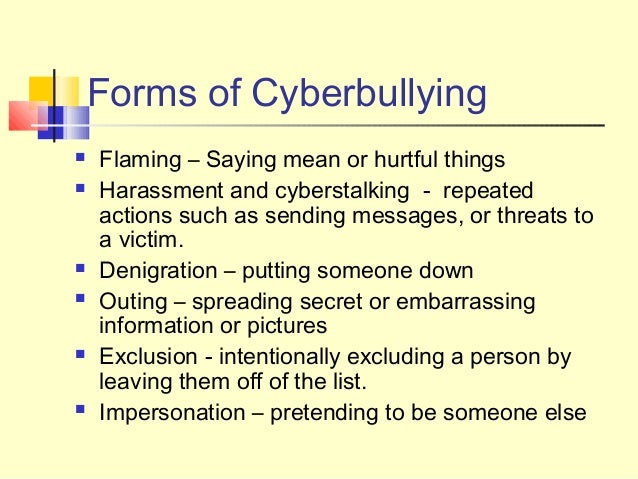 10 Types Of Cyberbullying