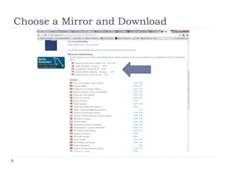 Choose a Mirror and Download