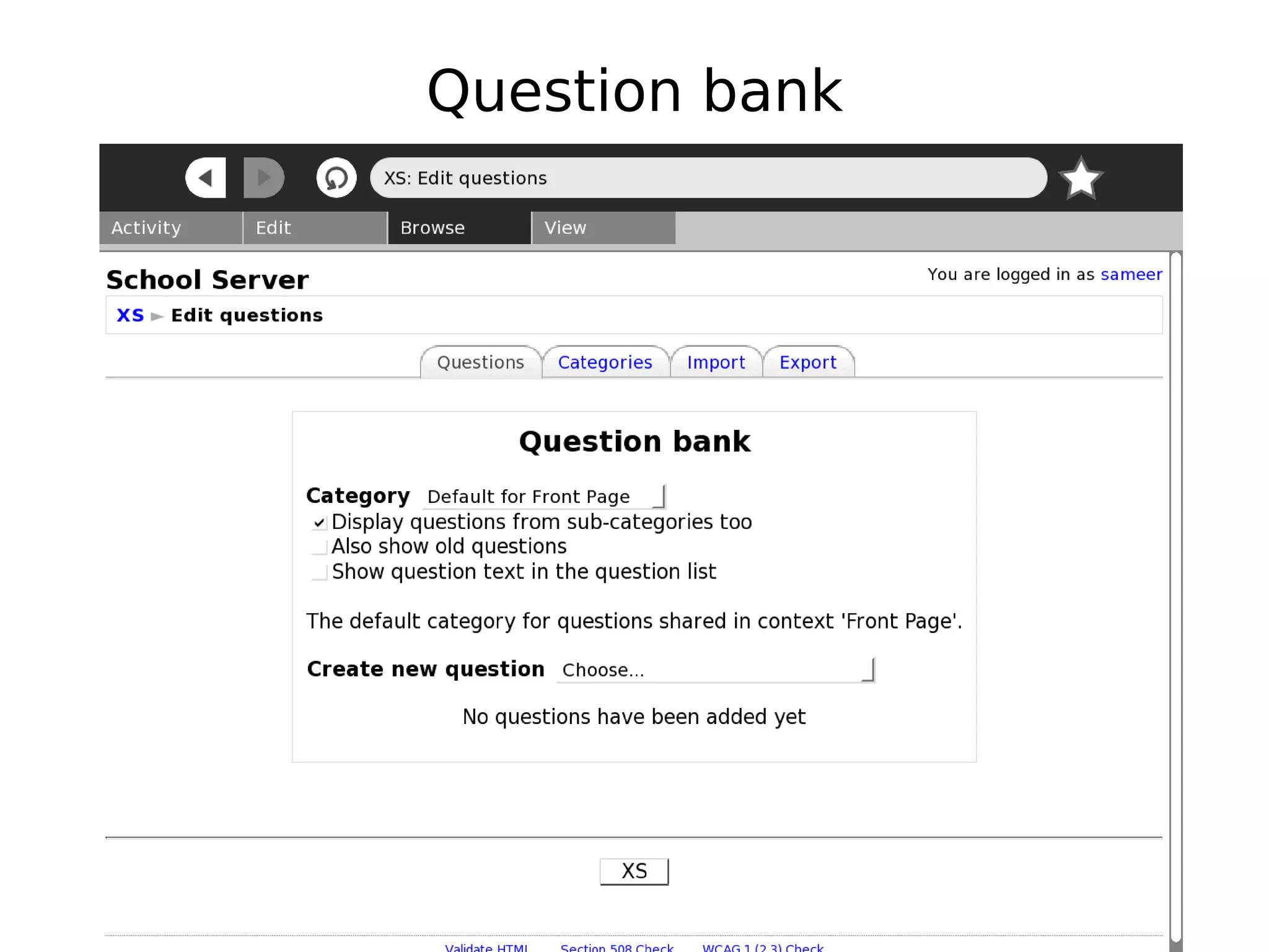 Question bank
 