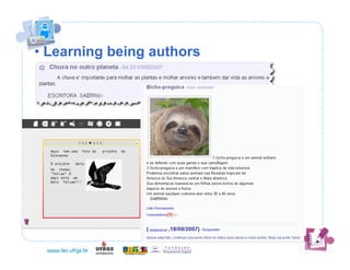• Learning being authors
 