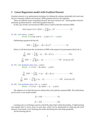 OLS gradient descent | PDF