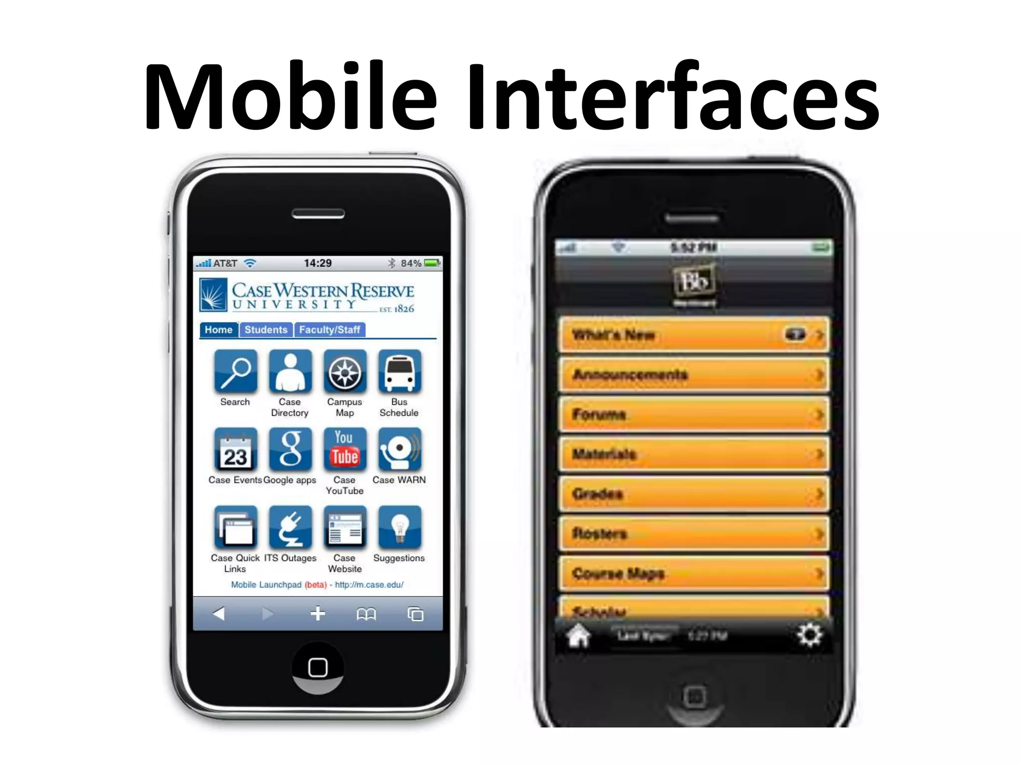 Mobile Interfaces