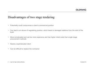 tendering effectively