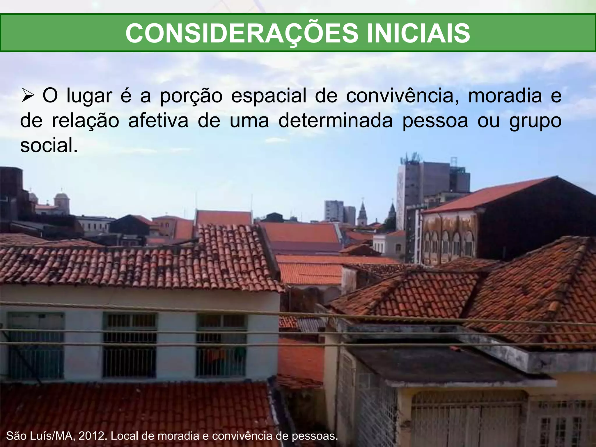 O lugar na Geografia | PPTX