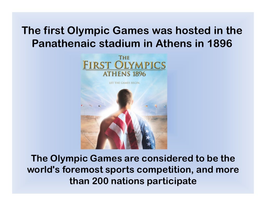 The first Olympic Games was