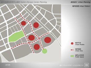 IBI工程项目咨询（北京)有限公司
哈尔滨奥林匹克中心规划 Harbin Olympic Center Planning 规划设计 Urban Planning
2010/8
城市公共空间
Public Space
城市轴线
Urban Axis
城市节点
Urban Nodes
城市肌理 Urban Pattern
 