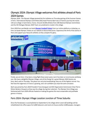 Excitement Awaits: What People Want to Know About the 2024 Summer Games - Sustainability efforts and legacy projects