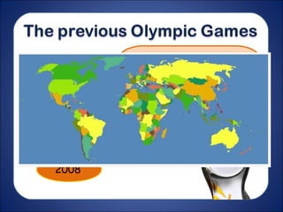If there is an Olympic
Games last year were in
2012, when were the
previous Olympic Games?
2012
2011
2010
2009
2008
 
