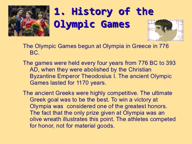 essay on history of olympics