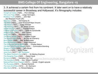 3. X achieved a certain first from his continent. X later went on to have a relatively successful career in Broadway and Hollywood. X’s filmography includes: Tonight at Twelve  (1929) .... Prof. Eldridge The Love Trap  (1929) .... Judge Harrington Restless Youth  (1928/I) .... John Neil ... aka Wayward Youth (UK)  Mad Hour  (1928) .... Hemingway Sr The Siren  (1927) .... Cole Norwood/Felipe Vincenti The Wizard  (1927) .... Judge Webster The Warning  (1927) .... Sir James Gordon Sorrell and Son  (1927) .... Thomas Roland Children of Divorce  (1927) .... Duke de Gondreville Afraid to Love  (1927) .... John Travers New York  (1927) .... Randolph Church The Music Master  (1927) .... Andrew Cruger The Ace of Cads  (1926) .... Sir Guy de Gramercy Beau  Geste  (1926) .... Maj. de Beaujolais Dancing Mothers  (1926) .... Hugh Westcourt The Song and Dance Man  (1926) .... Charles Nelson The Man Who Found Himself  (1925) .... Commodore Branding Wages of Virtue  (1924) .... John Boule Roulette  (1924) .... Joohn Tralee Jane Eyre  (1921) ....  Mr. Rochester The Black Panther's Cub  (1921) .... Sir Marling Grayham The Daughter Pays  (1920) .... Osbert Gault Romance  (1920) .... Cornelius Van Tuyl The Daredevil  (1918) .... Gov. William Faulkner National Red Cross Pageant  (1917) .... Herald - English episode The Runaway  (1917) .... Richard Danforth The Ivory Snuff Box  (1915) .... Dr. Hartmann After Dark  (1915) .... Lt. Richard Bellamy 