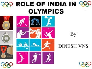 ROLE OF INDIA IN
OLYMPICS
By
DINESH VNS
 