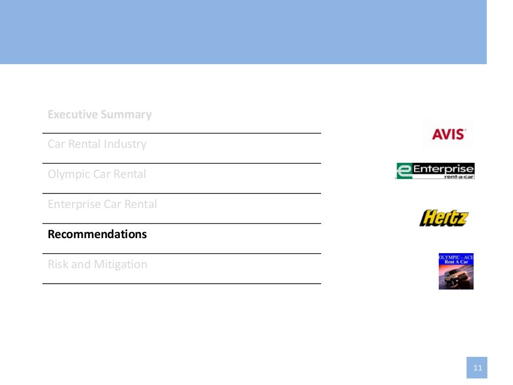 Olympics car rental case study