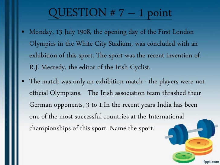 OLYMPICS QUIZ 2012