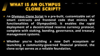 Launch Your Own DAO with Olympus Clone Script | PDF