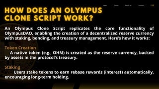 Ohm Script Olympus DAO Clone Script | Build a Treasury-Backed DeFi Protocol | PDF