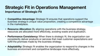 Operational Fit Unit - I Introduction to Operations Management | PDF