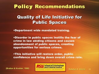 Order-Maintenance Policing for Police Departments | PPT