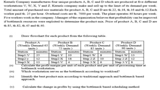 Constraint Management: Bottleneck