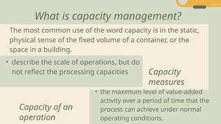 operations management: capacity planning and control .pptx