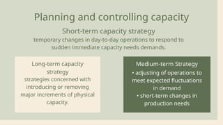 operations management: capacity planning and control .pptx
