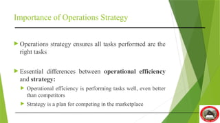 OPERATIONAL MANAGEMNT CHAPTER TWO LECTURE NOTE | PPTX
