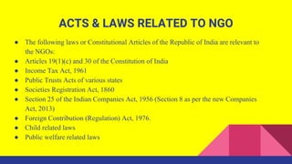 INDIAN TRUST ACT 1882 - ACT NO 02
● Commencement- came into force on the first day of March, 1882.
● Local extent- 2 [It e...