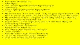 RIGHTS AND POWERS OF TRUSTEES:
● Right to title-deed.
● Right to reimbursement of expenses
● Right to be recouped for erro...