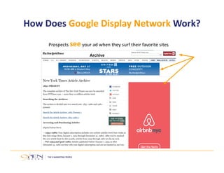 How Does Google Display Network Work?
Prospects seeyour ad when they surf their favorite sites
 