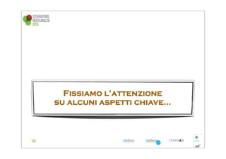 Fissiamo l’attenzione
su alcuni aspetti chiave...
 