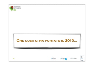Che cosa ci ha portato il 2010...
 