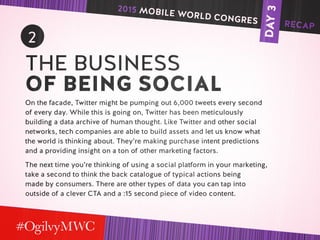 DAY3
2
THE BUSINESS
OF BEING SOCIAL
On the facade, Twitter might be pumping out 6,000 tweets every second
of every day. Wh...