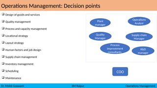 Operations Management : Strategy Design1 | PPTX